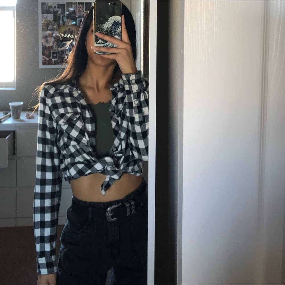Forever 21 gingham patterned flannel